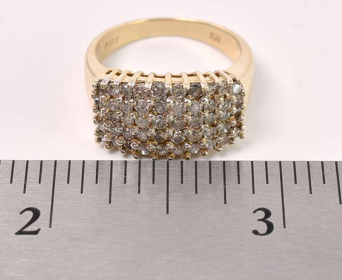 Ravishing Diamond Ring In 14K Yellow Gold