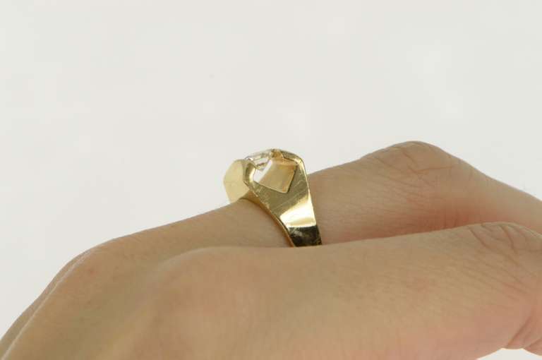 14K Yellow Gold 0.45 Ct VS Diamond Pressure Set Men's Ring