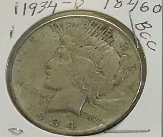 1934-D Peace Dollar, circ