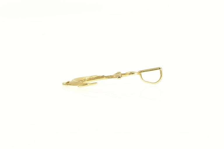 14K Yellow Gold Anchor Nautical Sailing Motif Hope Symbol Pendant