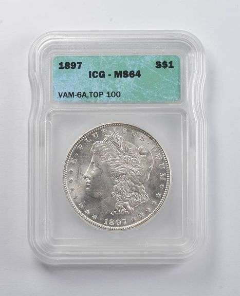 MS64 1897 Morgan Silver Dollar VAM-6A Top 100 ICG
