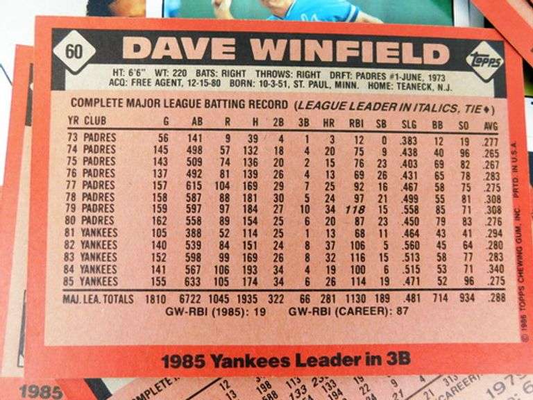 50+ Lot of 1986 Topps Oversized Baseball Cards