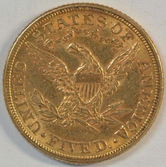 Fully struck and brilliant 1882 US $5 Liberty Gold Piece. Nice