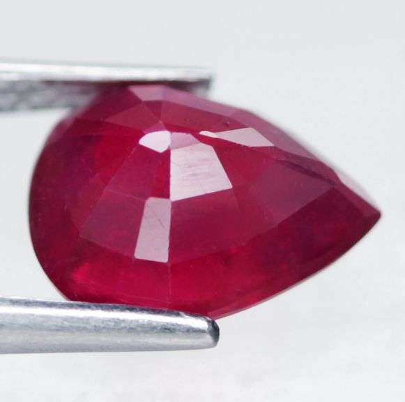 5.00 Carat Natural Ruby Loose Solitaire Pear Cut Gemstone