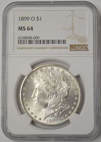 1899 O U.S Silver Morgan Dollar NGC MS 64
