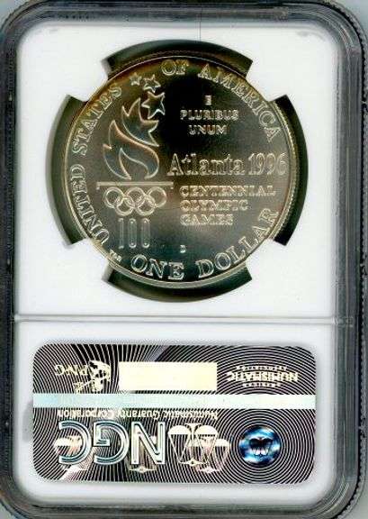 1996-D BU Olympic Tennis Commemorative Silver Dollar in NGC PF69 Ultra Cameo