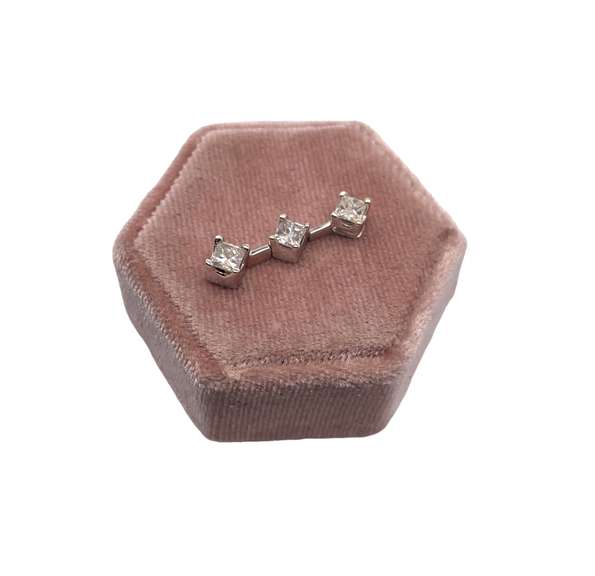 14K WHITE GOLD CHARM WITH DIAMONDS
