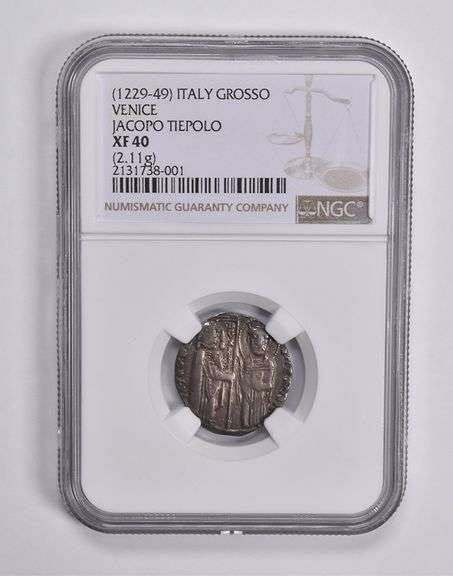 XF40 (1229-49) Italy Grosso Venice Jacopo Tiepolo (2.11 Grams) NGC