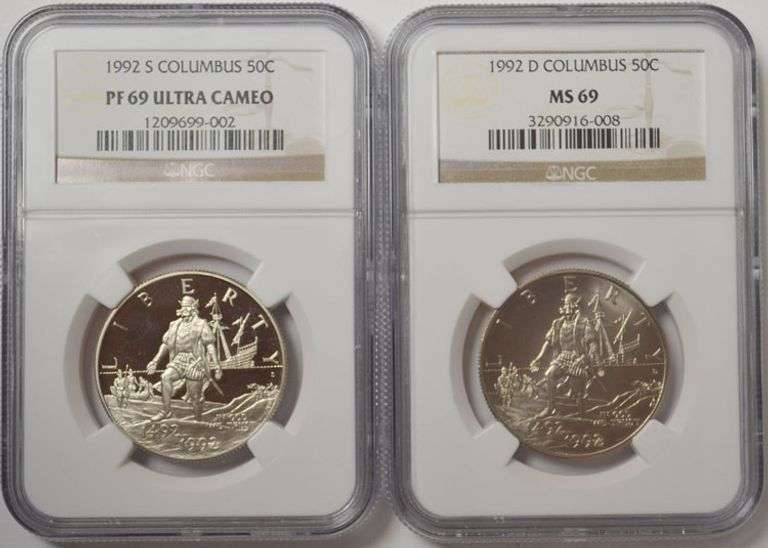 1992 Colombus Commemorative Half Dollars Set NGC PF 69 MS 69