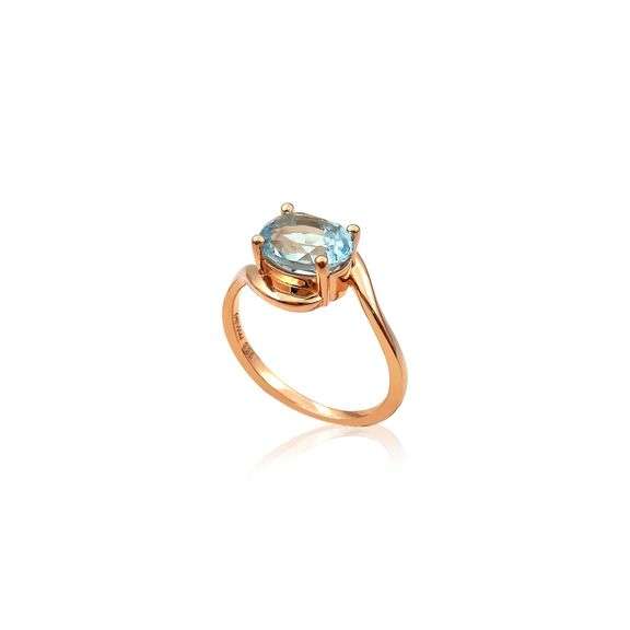 "AURORA" Blue Topaz sterling silver ring