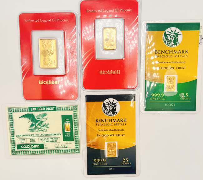 Group Lot of Gold Bars! 3.17 Grams Total