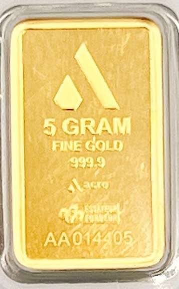 5 Gram Pure Gold Bar