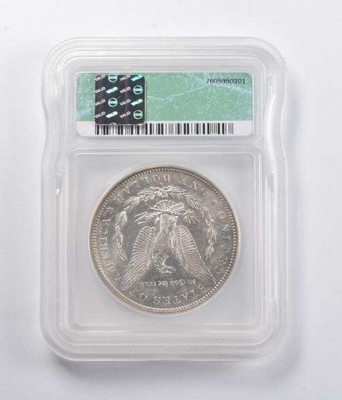 AU58 1886-S Morgan Silver Dollar ICG