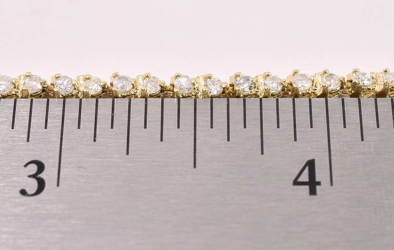 Sparkling 14K Yellow Gold Diamond Tennis Bracelet
