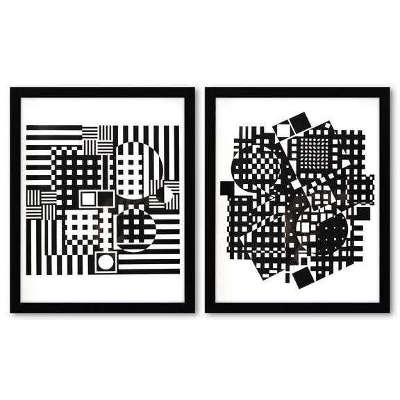 Croises (Diptych) by Vasarely (1908-1997)