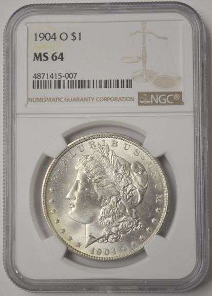 1904 O U.S Silver Morgan Dollar NGC MS 64