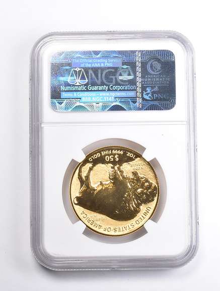 PF70 2013-W $50 American Gold Buffalo REV PF 1 Oz Gold 100th Anniv NGC