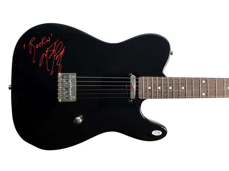 Meat Loaf 'Rockin' Autographed Signed Guitar Exact Video Proof ACOA Witness ITP