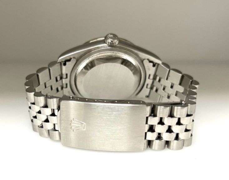 ROLEX UNISEX/MENS 36MM SS DATEJUST JUBILEE BAND CUSTOM WHT DIAMOND DIAL CUSTOM DIAMOND BEZEL