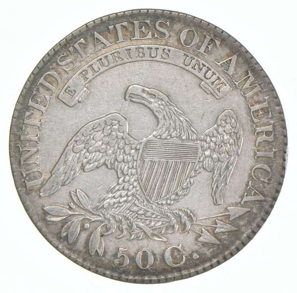 1828 Capped Bust Half Dollar 107 Curl 2 Knob