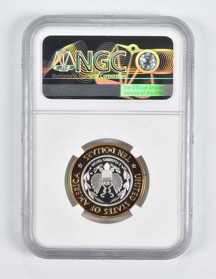 PF70 2000-W $10 Library Of Congress Bimetal Commemorative Everhart NGC