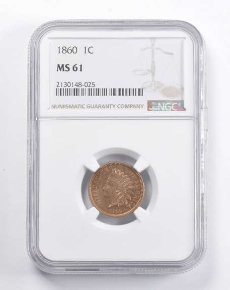 MS61 1860 Indian Head Cent NGC