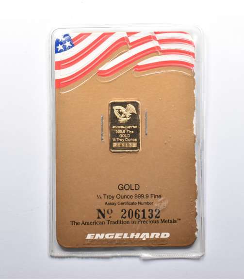 Engelhard 1/4 Troy Oz Gold Bar