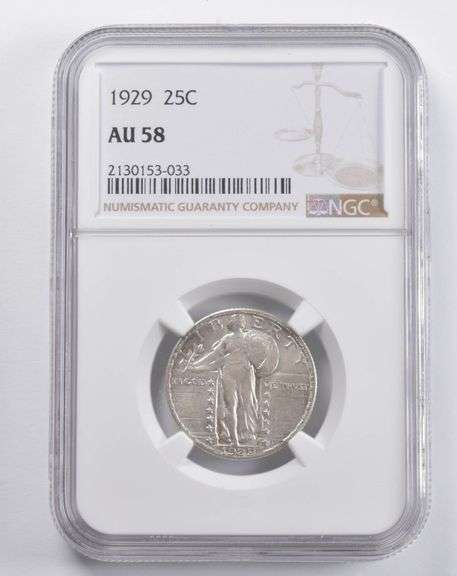 AU58 1929 Standing Liberty Quarter NGC