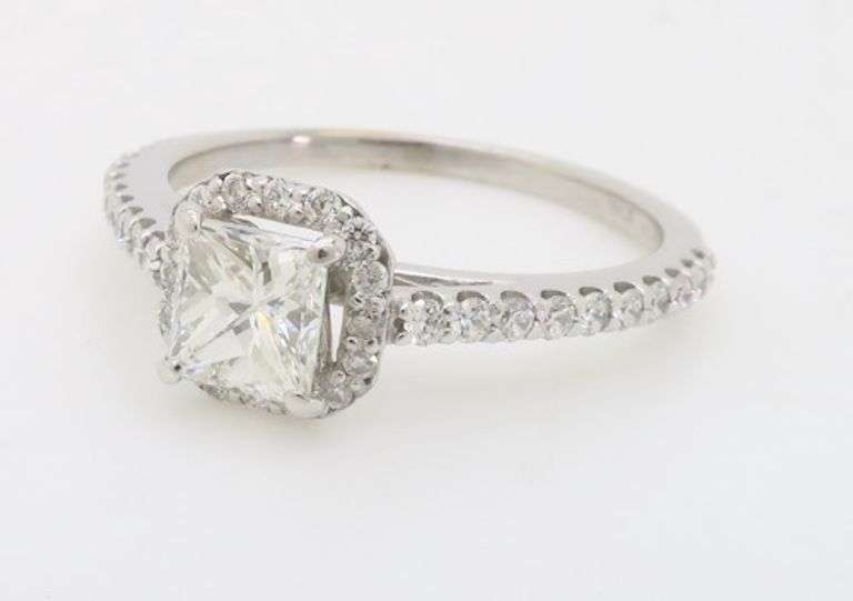 Halo Diamond Engagement Ring