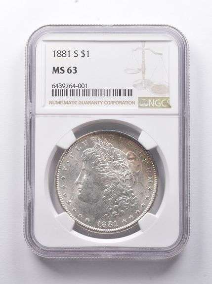 MS63 1881-S Morgan Silver Dollar NGC - Toned