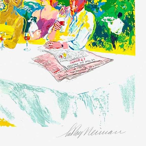 Wine Alfresco by LeRoy Neiman (1921-2012)