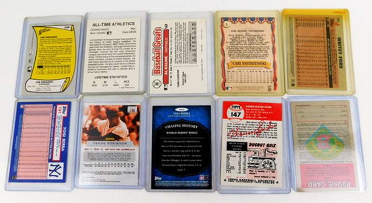 10 Baseball Greats Throw Back Cards