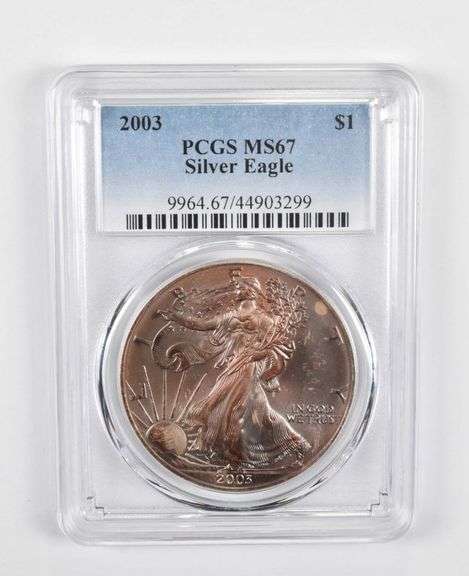 MS67 2003 American Silver Eagle - PCGS Beautiful Tone!