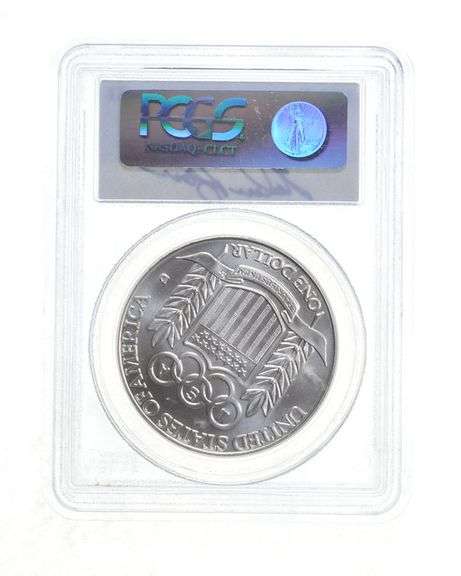 BU 1992-D Olympic Baseball Commemorative Silver Dollar Sign Ryan PCGS