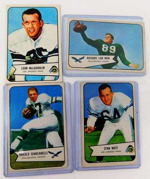 4 Bowman 1954 Football Cards