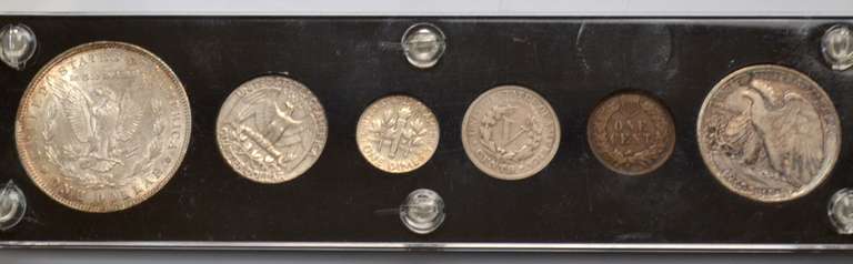6 Piece US Type Set In Capitol Plastics Holder.