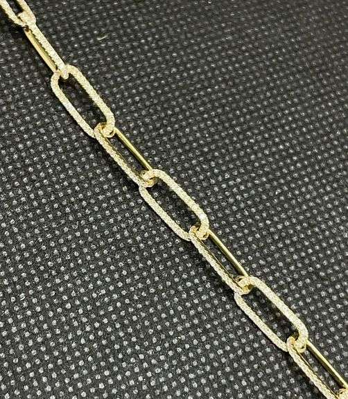 PAPERCLIP PAVÉ DIAMOND BRACELET IN 14K YELLOW GOLD (1.29 c.t. t.w.)