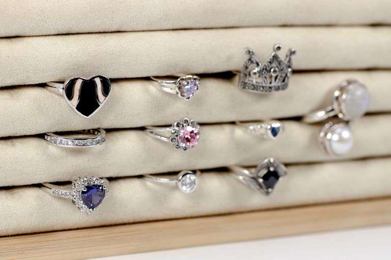 Sterling Silver Curated Ring Assortment Various Sizes & Styles (10 Ring Lot)