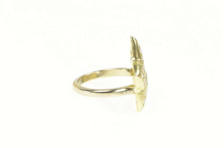 14K Yellow Gold 1.50 Ctw Diamond Pave Star Statement Ring