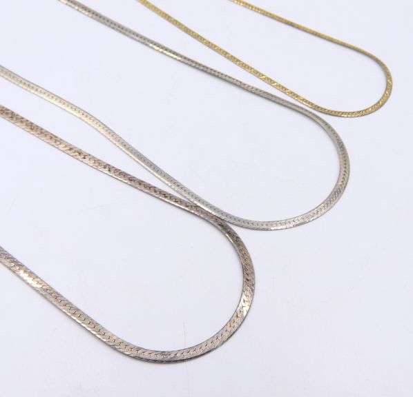 Group Lot of 3 Italian Chain Necklaces
