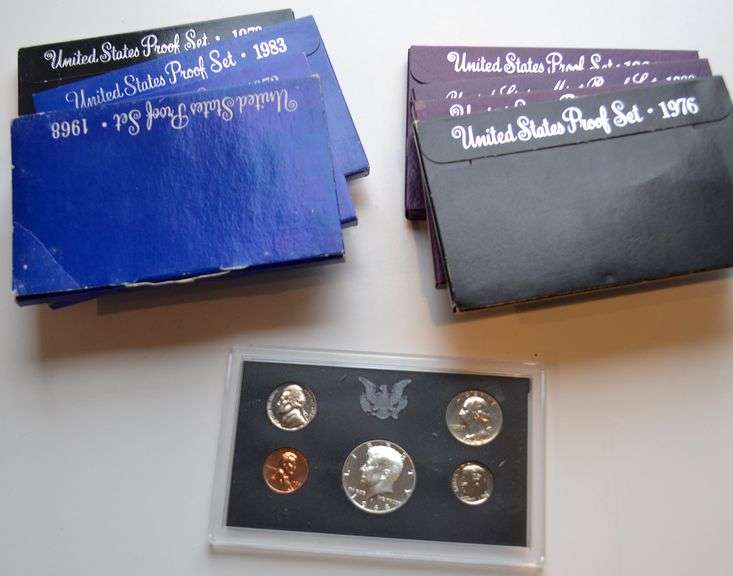 1968 -1988 8 Proof Set Lot. 1968 72 73 76 83 84 86 and 1988.