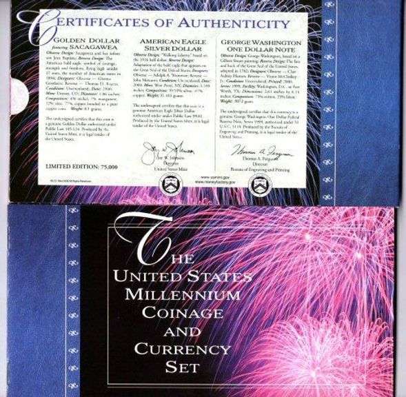 2000 Millenium Coinage & Currency Set. Original Package