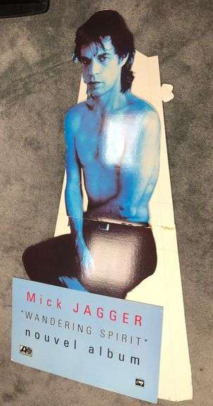 Mick Jagger Wandering Spirit Huge Rare Official Promo Cardboard Display.  67”x 32”   Very good condition