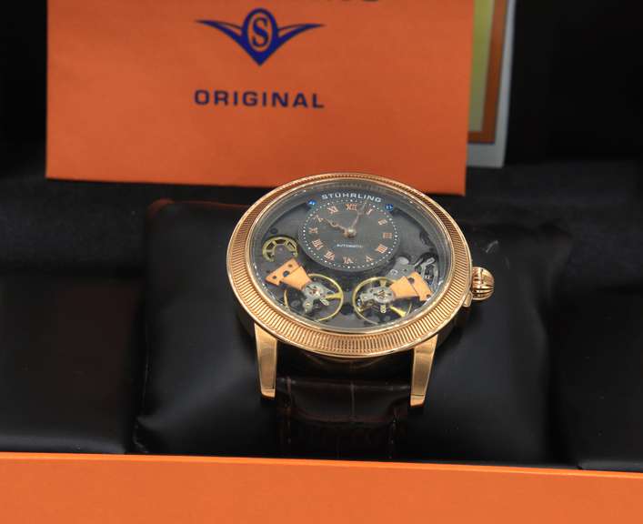 Stuhrling Watch with Brown Leather Strap