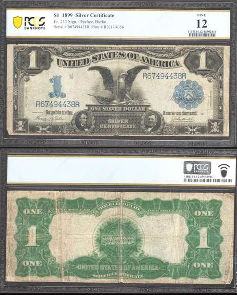 $1 1899 SC "Black Eagle Fr. 233 PCGS BN Fine 12