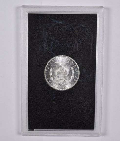 1884-CC Morgan Silver Dollar GSA Hoard Great Color Tone