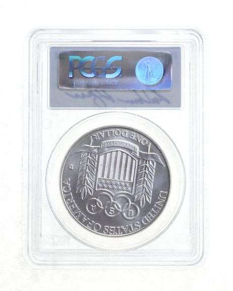 BU 1992-D Olympic Baseball Commemorative Silver Dollar Sign Ryan PCGS