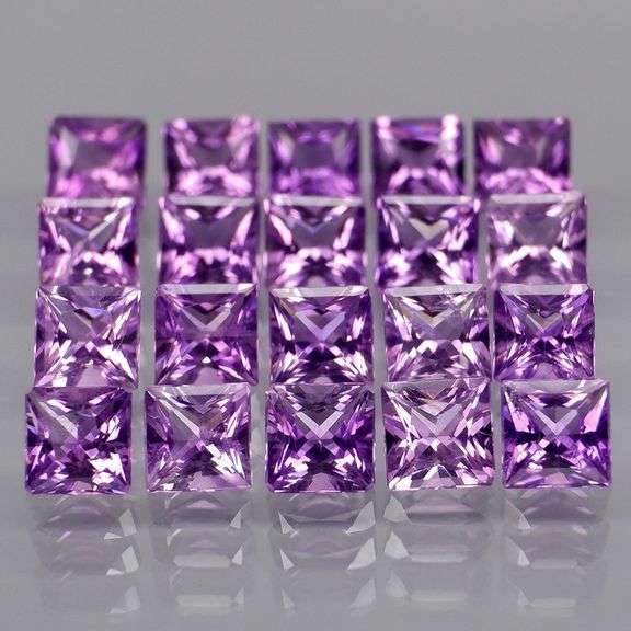 Amazing 5.51ct matched bright purple Amethyst set