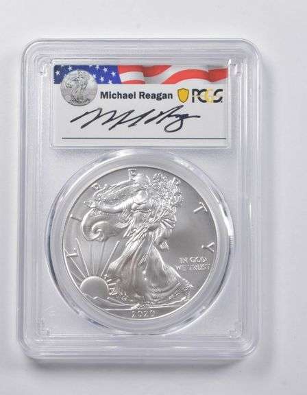 SP70 2020-W American Burnished Silver Eagle Reagan PCGS