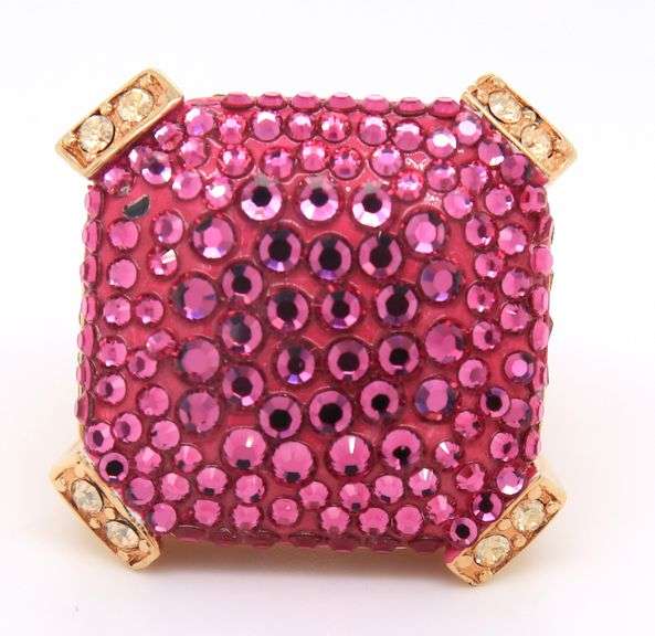 Judith Leiber Crystal Pink Ring